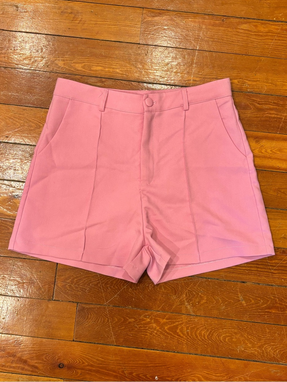 Pink High-Rise Tailored Women’s Shorts Size L